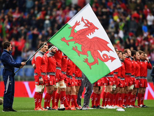 welsh flag at the rugby